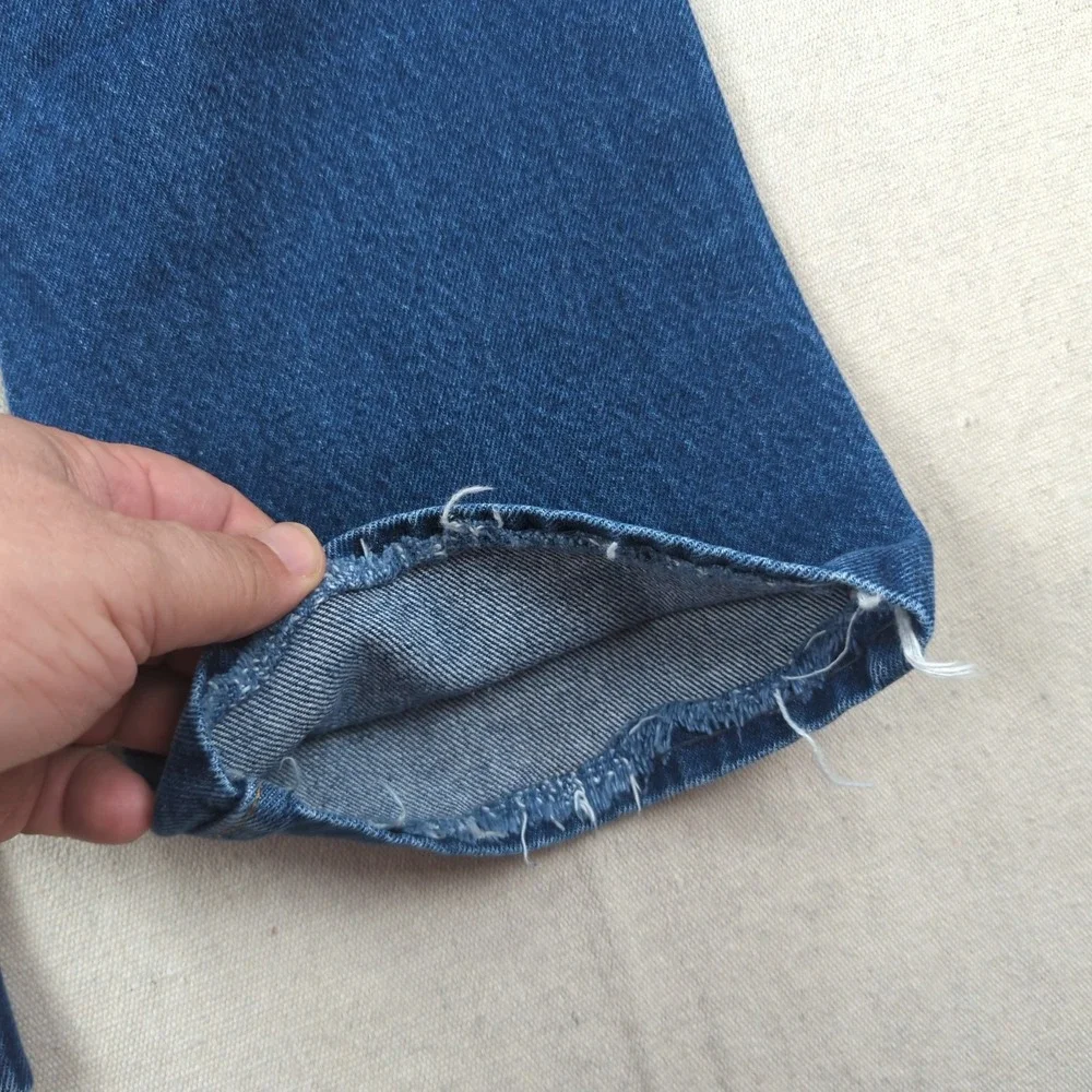 Vintage Levis Jeans Mens 34x30*‎ Blue 517 Boot Cut Orange Tab Hemmed 70s 80s
